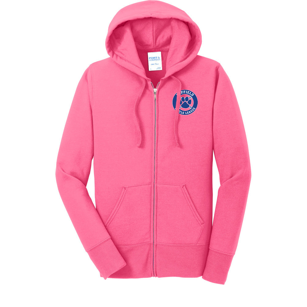 Suffield LL Ladies Core Fleece Full Zip Hoodie - LPC78ZH (color options available)