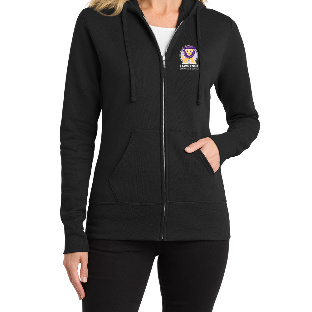 Lawrence Elementary Ladies "Lion" Full Zip Hoodie