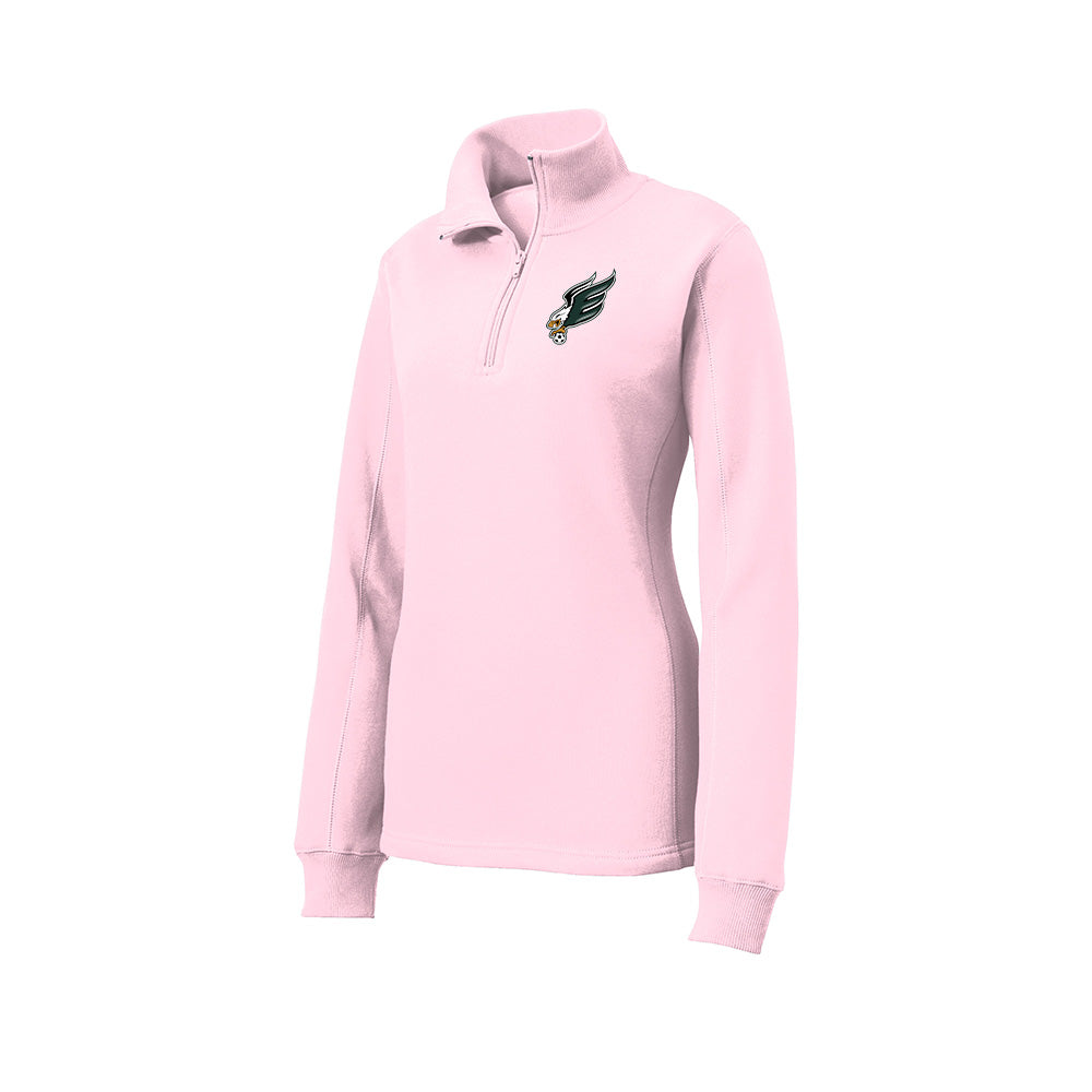 Enfield High Soccer "Eagle B" Ladies 1/4 Zip Sweatshirt