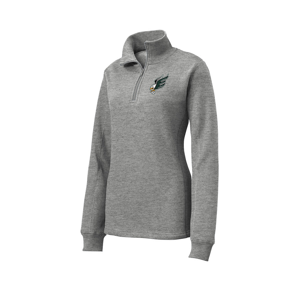 Enfield High Soccer "Eagle B" Ladies 1/4 Zip Sweatshirt
