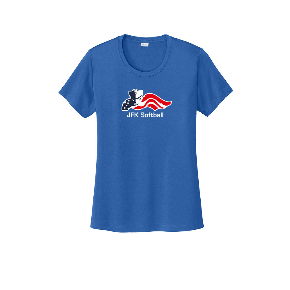 JFK Ladies Softball Posicharge Tech Tee "Softball" - LST350 (color options available)