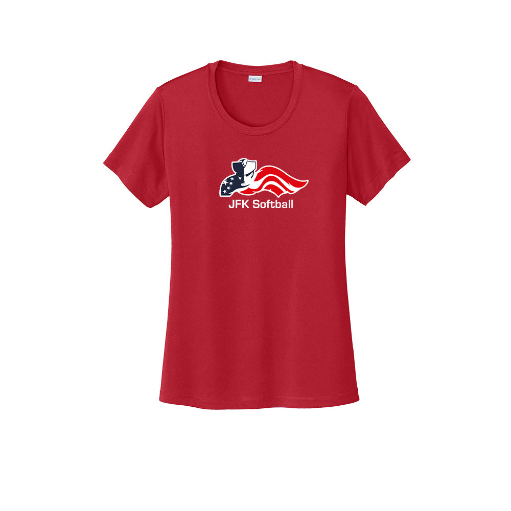 JFK Ladies Softball Posicharge Tech Tee "Softball" - LST350 (color options available)