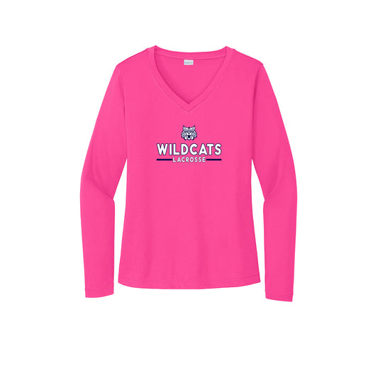 SHGL Ladies LS V-neck Performance Tee - LST353LS (color options available)