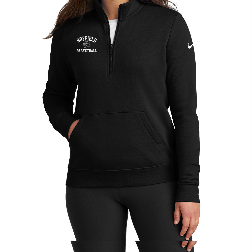 Suffield Travel "SB" Ladies Nike Club Hoodie 1/2 Zip