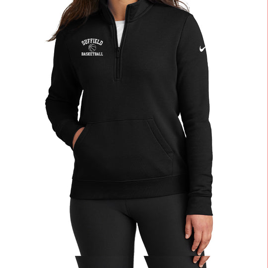 Suffield Travel "SB" Ladies Nike Club Hoodie 1/2 Zip