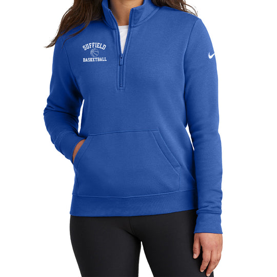 Suffield Travel "SB" Ladies Nike Club Hoodie 1/2 Zip