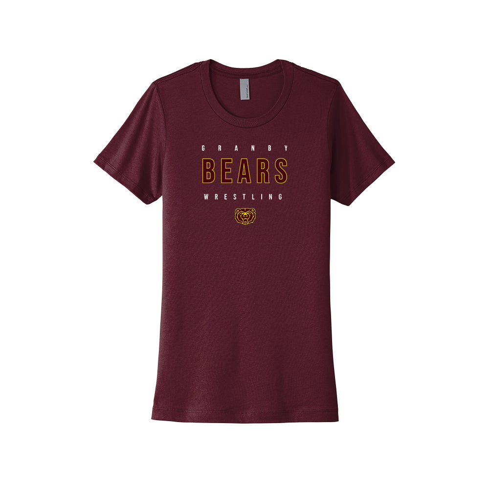 Granby Wrestling Ladies T-shirt - NL3900 (color options available)
