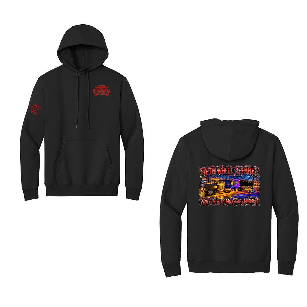 "Rollin with Gear Jammer" Fleece Hoodie