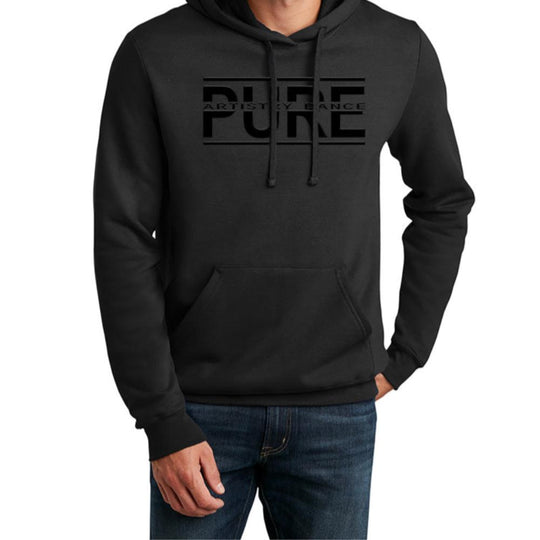 PURE Black-on-Black Fleece Hoodie