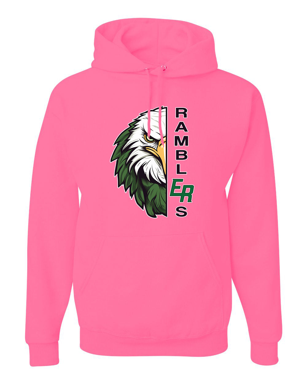 Ramblers Adult Hooded Sweatshirt Pink - 996MR