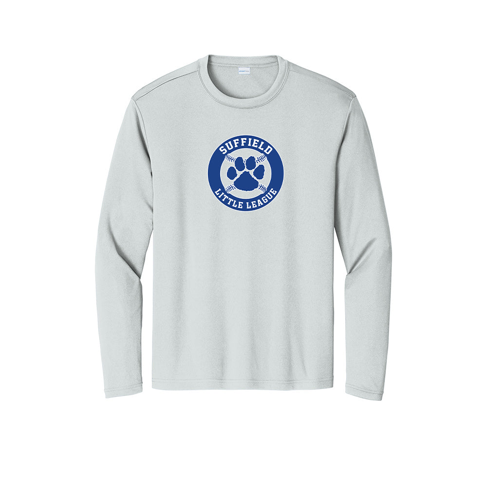 Suffield LL Adult LS Tech Tee "Circle" - ST350LS (color options available)