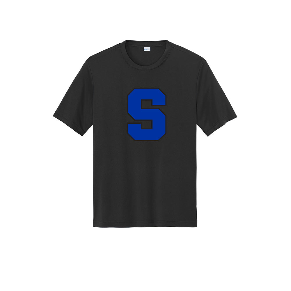 Suffield High Boys LAX Practice Tee "S Front - Aretē Back"- ST350 (color options available)