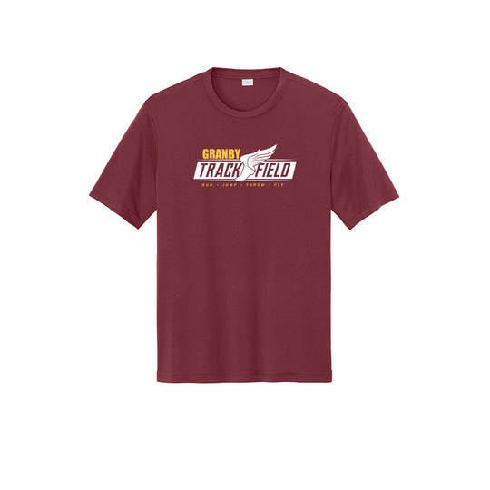 Granby High T&F Adult Posicharge Tee - ST350 (color options available)