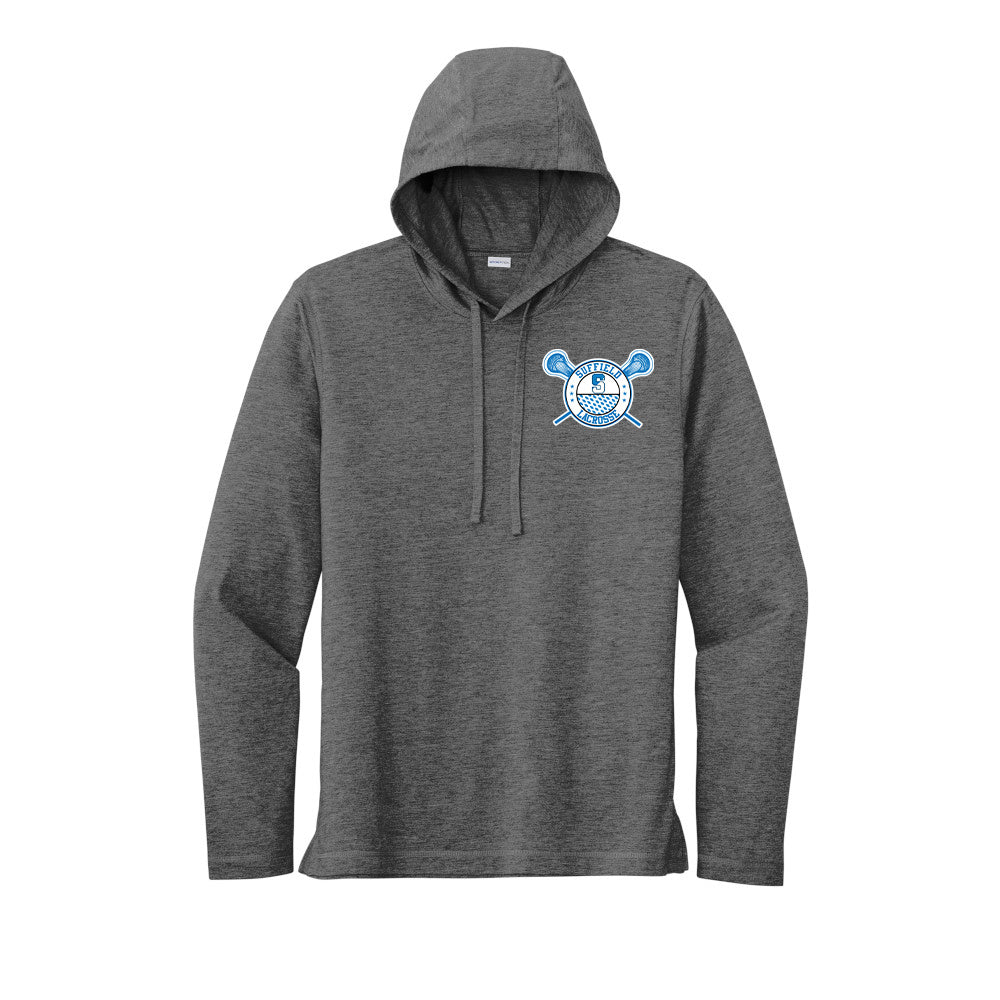 Suffield Youth Lacrosse - Adult LS T-shirt Hoodie "Circle Corner" - ST406 (color options available)