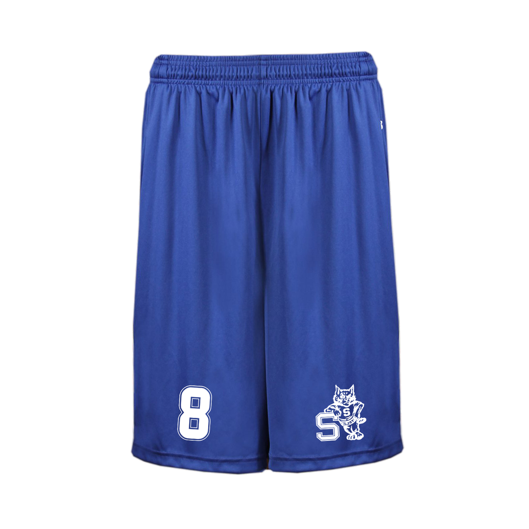 SHL Player Package Badger Shorts "Cat Lean w/ Custom Number" - 4127 Royal