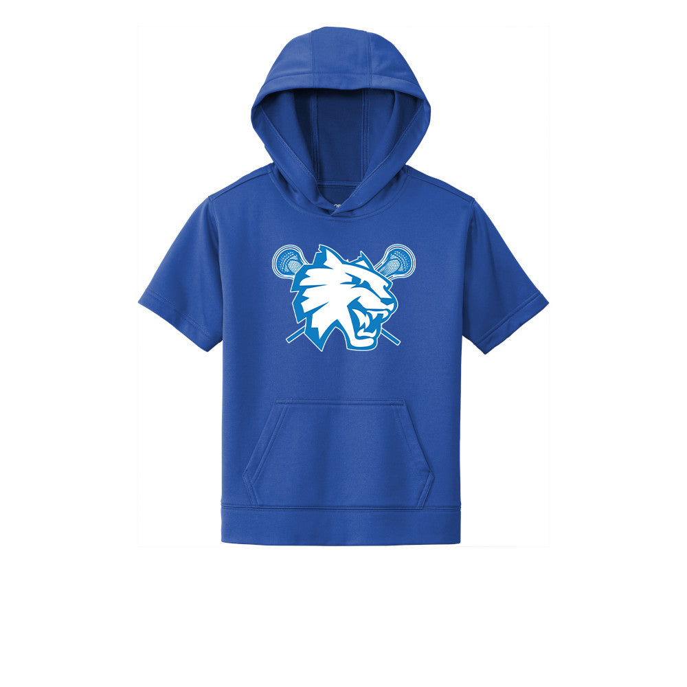 Suffield Youth Lacrosse Youth Shirt Sleeve Hoodie "Cat" - YST251 (color options available)