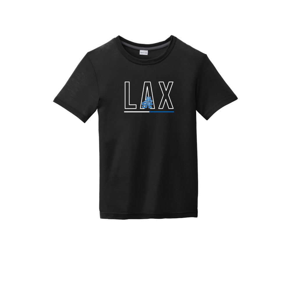 Suffield High Lacrosse - Youth Tech Tee "LAX" - YST450 (color options available)
