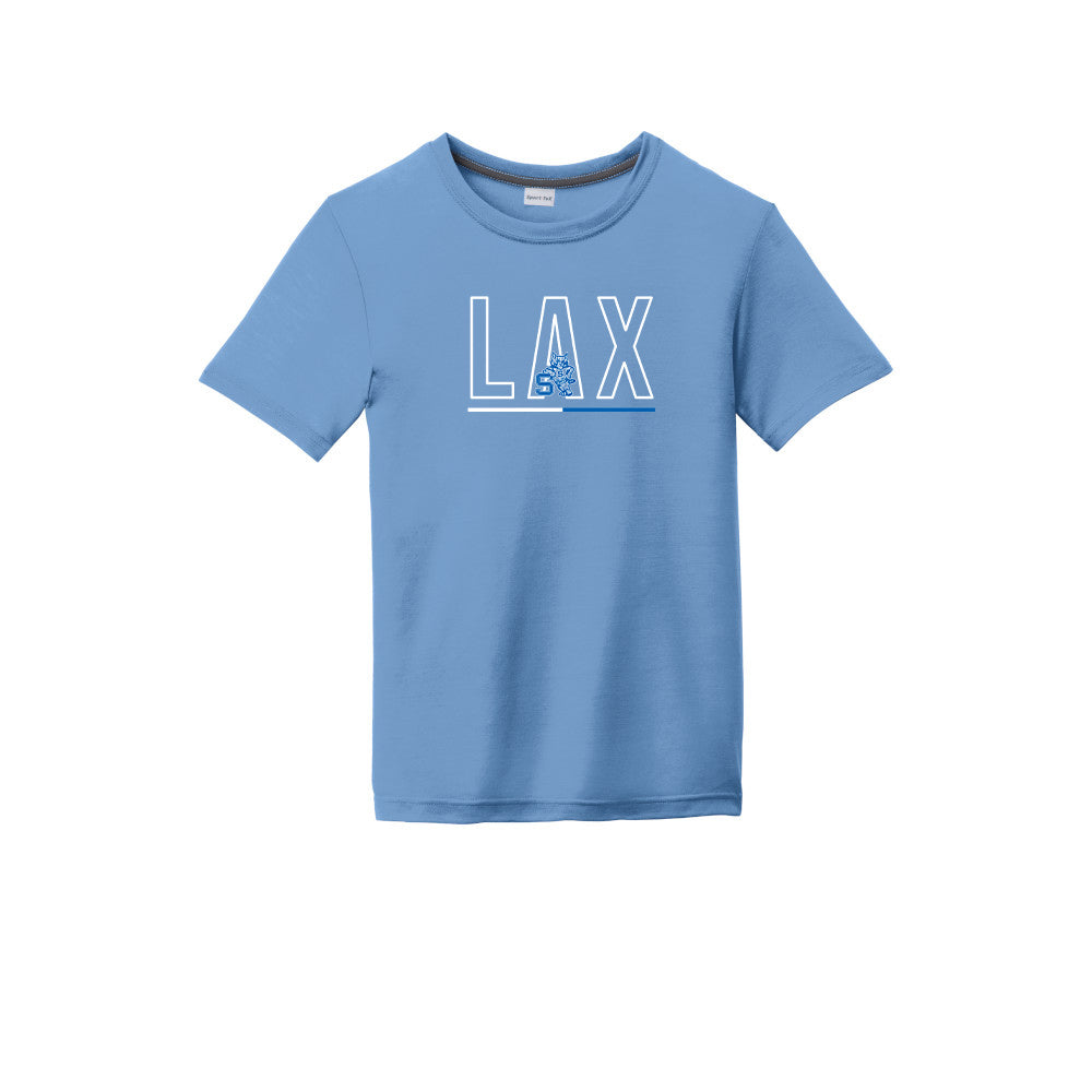 Suffield High Lacrosse - Youth Tech Tee "LAX" - YST450 (color options available)