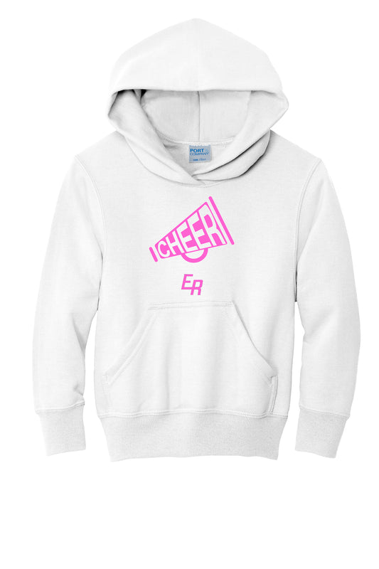 Ramblers Youth Fleece Hoodie White "Cheer" White - PC90YH