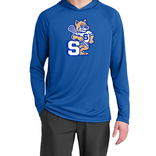 Suffield Lacrosse "New Cat" LS Tech Hoodie Tee
