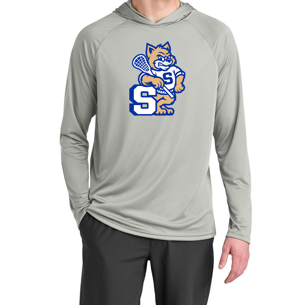 Suffield Lacrosse "New Cat" LS Tech Hoodie Tee