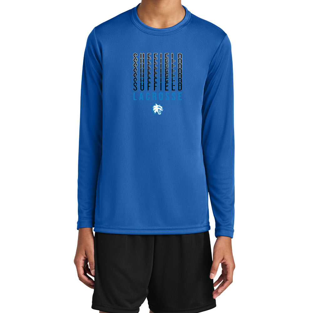 Suffield Lacrosse Youth "SUFF" LS Tech Tee