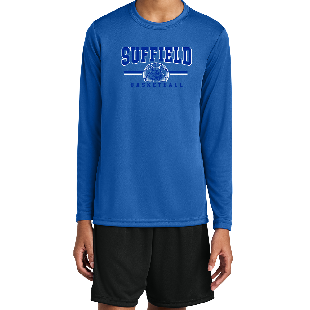 Suffield Travel "Court" Youth LS Tech Tee