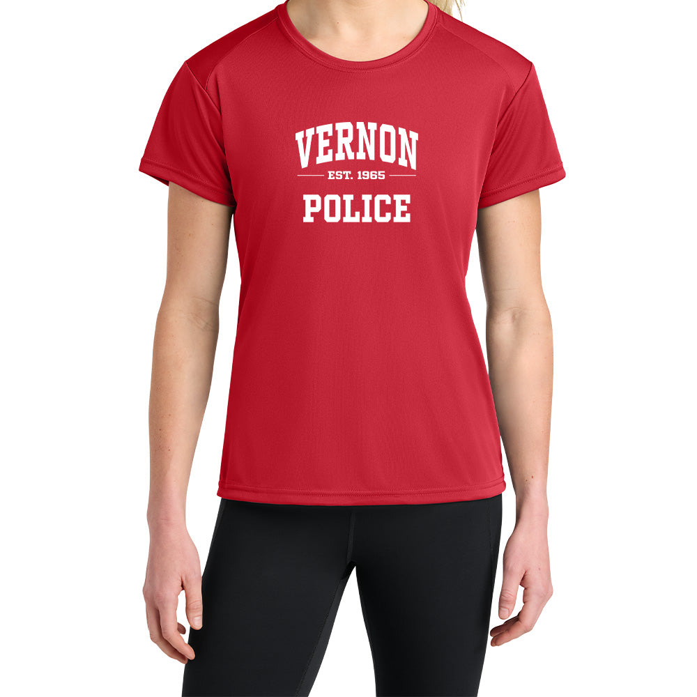 Vernon Police Ladies Tech "EST" Tee