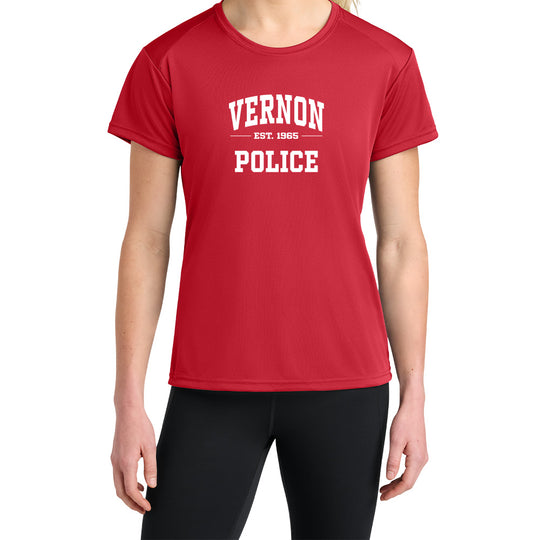 Vernon Police Ladies Tech "EST" Tee