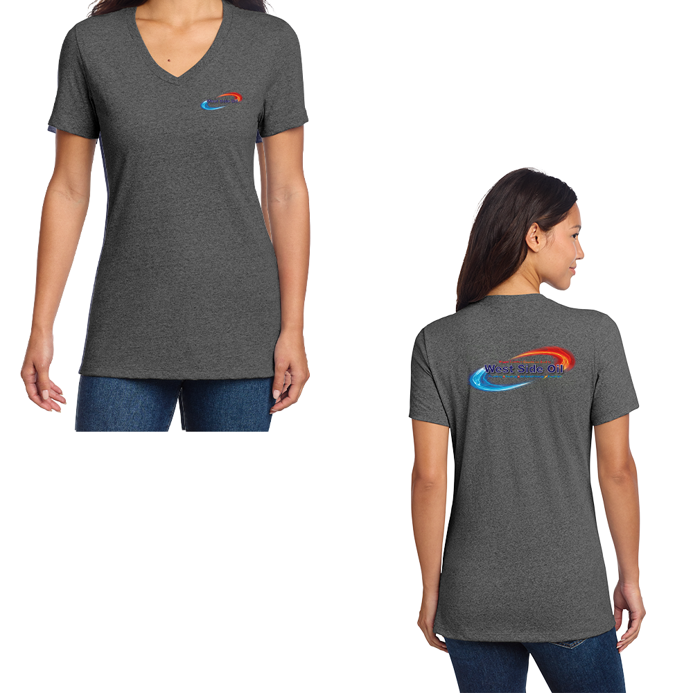 West Side Oil Ladies Recycled Blend V-Neck Tee