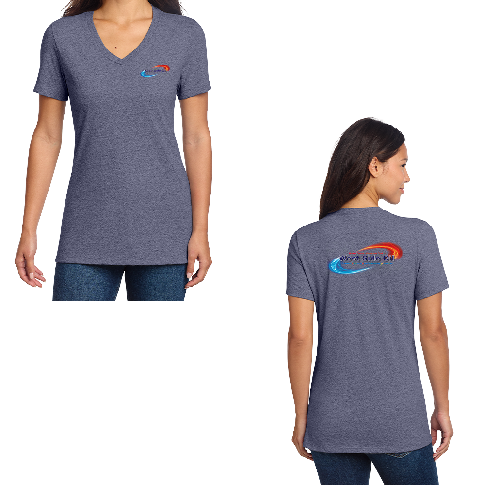 West Side Oil Ladies Recycled Blend V-Neck Tee