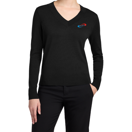 West Side Oil Brooks Brothers® Ladies Cotton Stretch V-Neck Sweater(Embroidered)