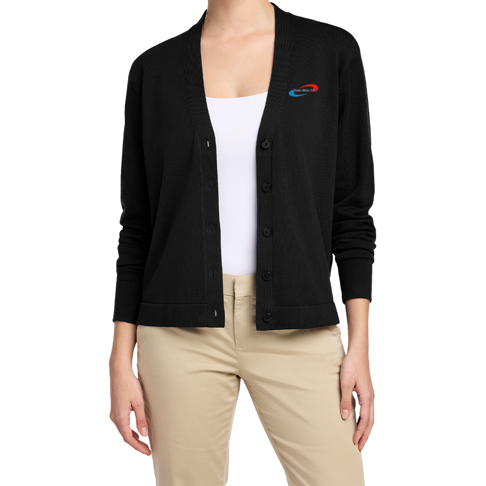 West Side Oil Brooks Brothers® Ladiess Cotton Stretch Cardigan Sweater(Embroidered)