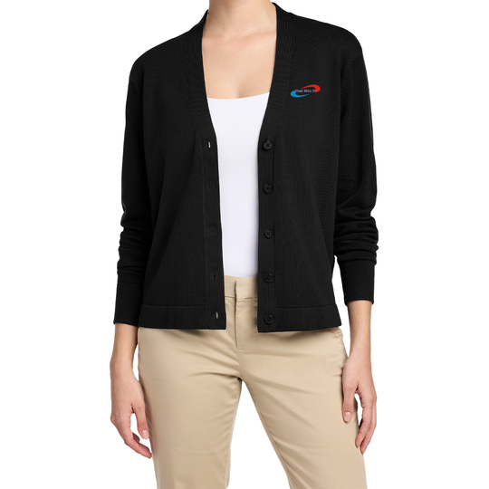 West Side Oil Brooks Brothers® Ladiess Cotton Stretch Cardigan Sweater(Embroidered)
