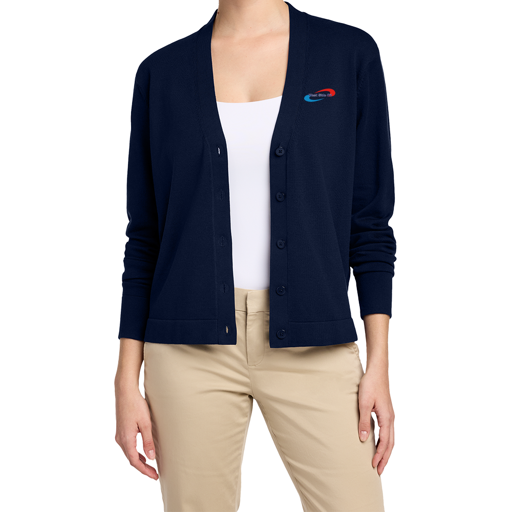 West Side Oil Brooks Brothers® Ladiess Cotton Stretch Cardigan Sweater(Embroidered)