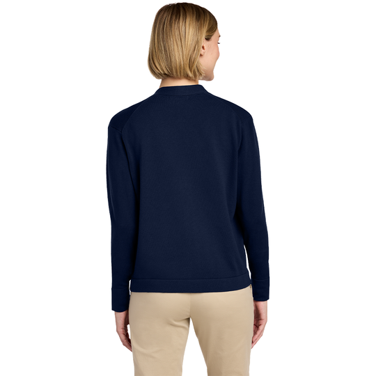 West Side Oil Brooks Brothers® Ladiess Cotton Stretch Cardigan Sweater(Embroidered)