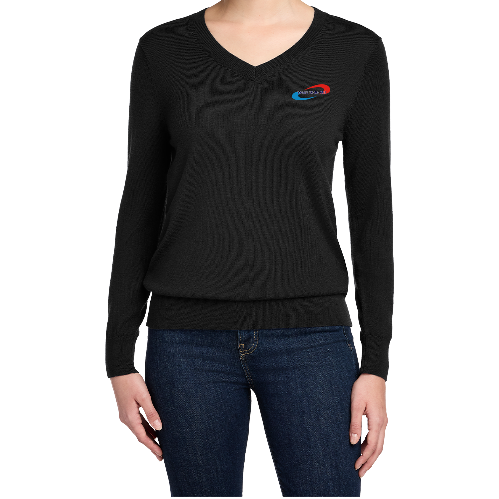 West Side Oil Ladies Brooks Brothers® Washable Merino V-Neck Sweater