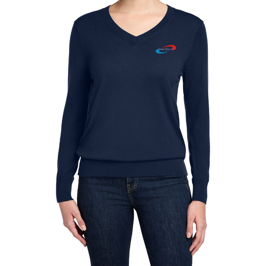 West Side Oil Ladies Brooks Brothers® Washable Merino V-Neck Sweater