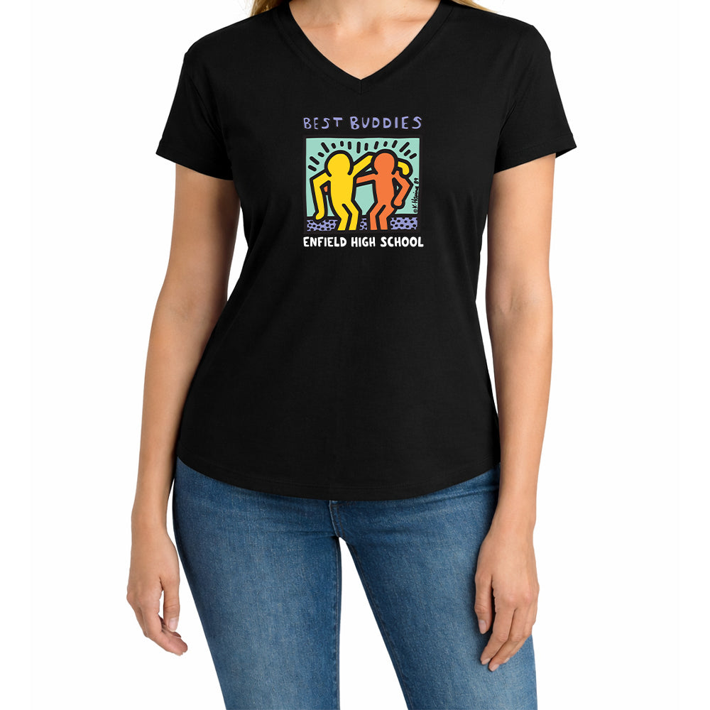 E.H.S Best Buddies Ladies Relaxed Jersey V-Neck Tee