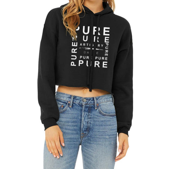 PURE Square Cropped Fleece Hoodie