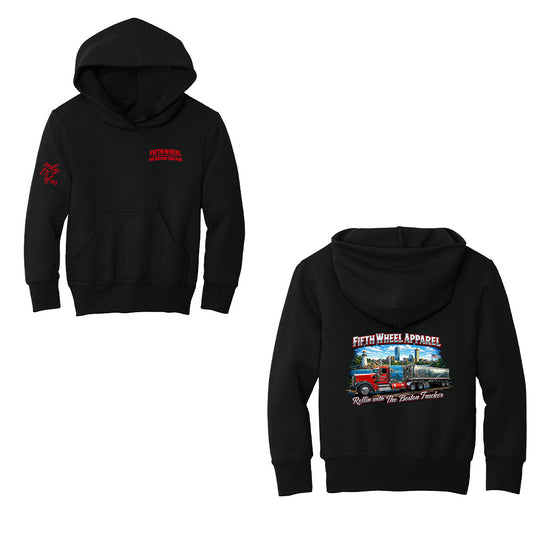 Youth "Rollin with The Boston Trucker" Fleece Hoodie