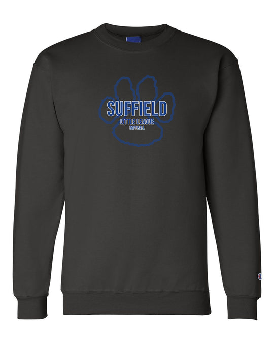 Suffield LL Adult Champion Crew Neck "Big Paw Softball" - S600 (color options available)