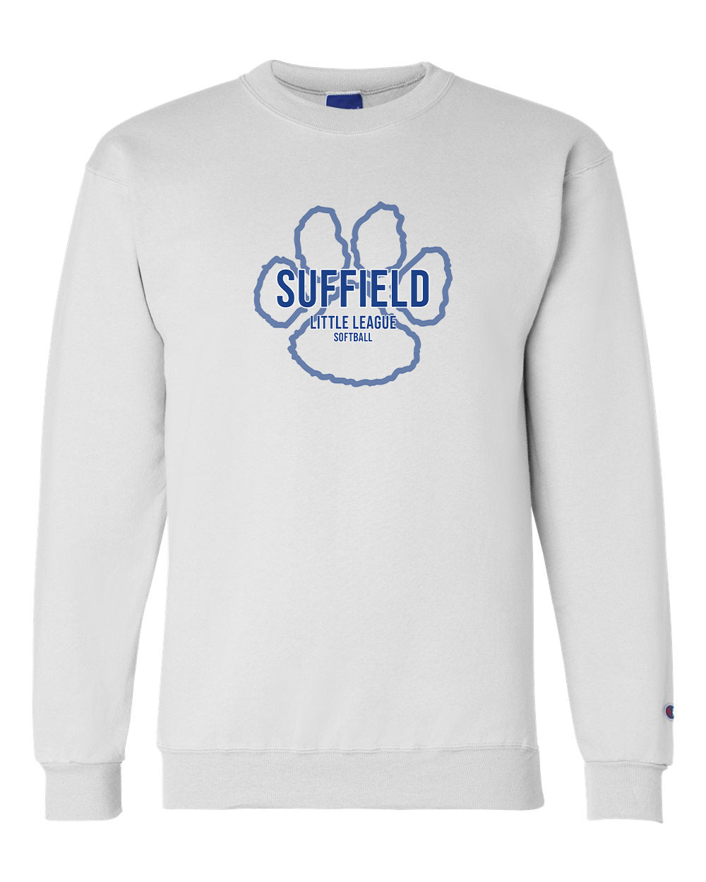 Suffield LL Adult Champion Crew Neck "Big Paw Softball" - S600 (color options available)