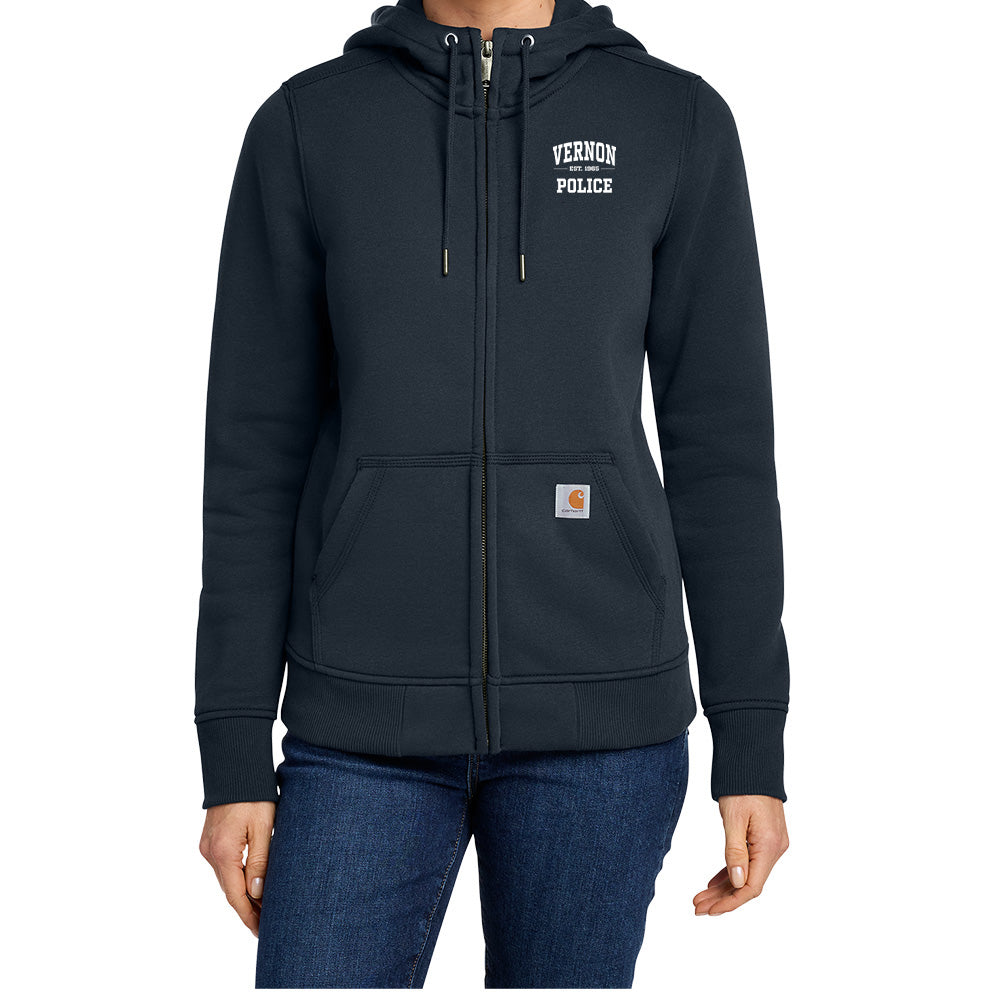 Vernon Police "EST" Ladies Carhartt® Full Zip Hoodie