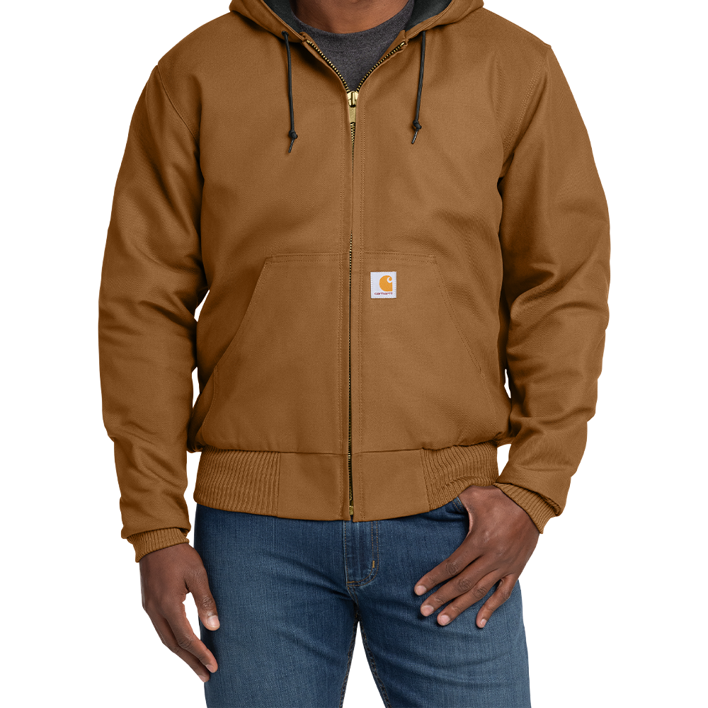 Carhartt® Quilted-Flannel-Lined Duck Active Jac (Embroidered)
