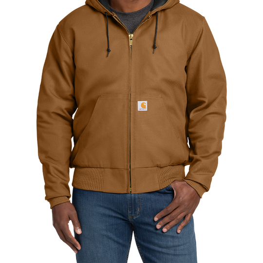 Carhartt® Quilted-Flannel-Lined Duck Active Jac (Embroidered)