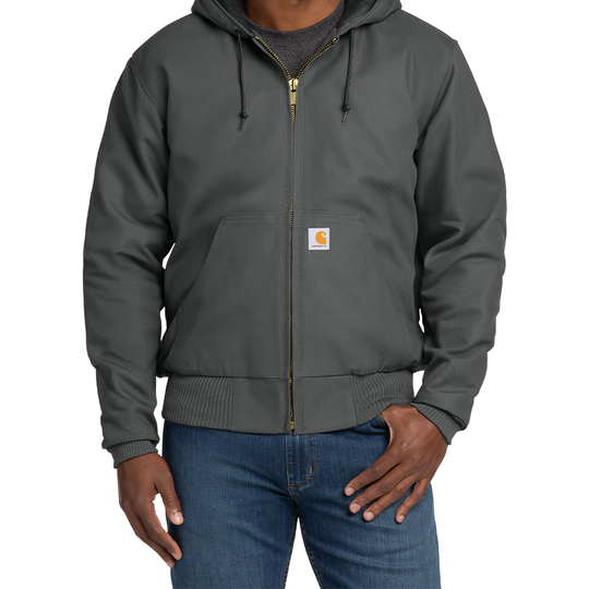 Carhartt® Quilted-Flannel-Lined Duck Active Jac (Embroidered)