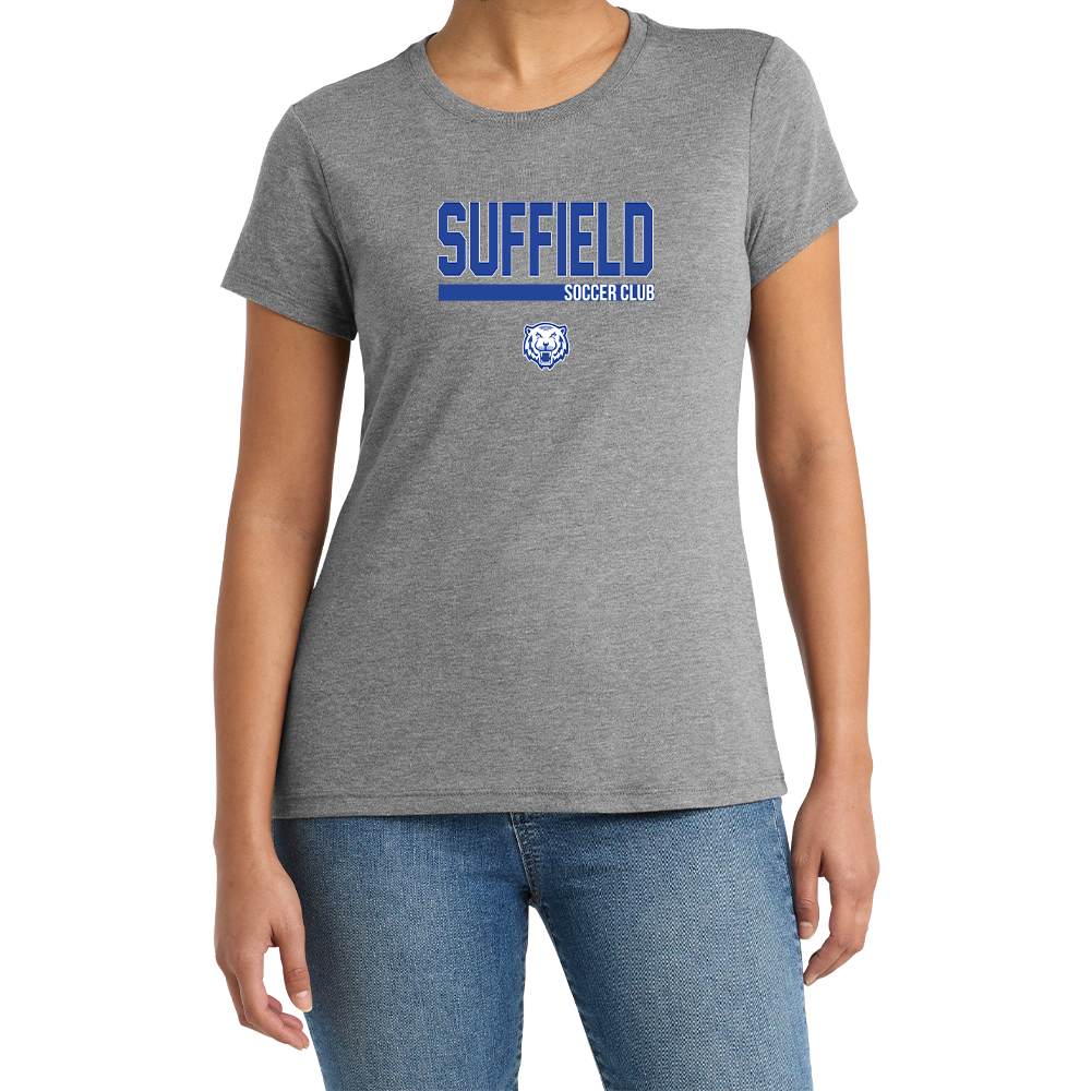 Suffield Soccer Club "Stack" Ladies Soft Blend Tee