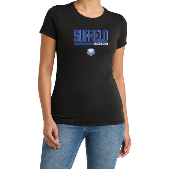 Suffield Soccer Club "Stack" Ladies Soft Blend Tee
