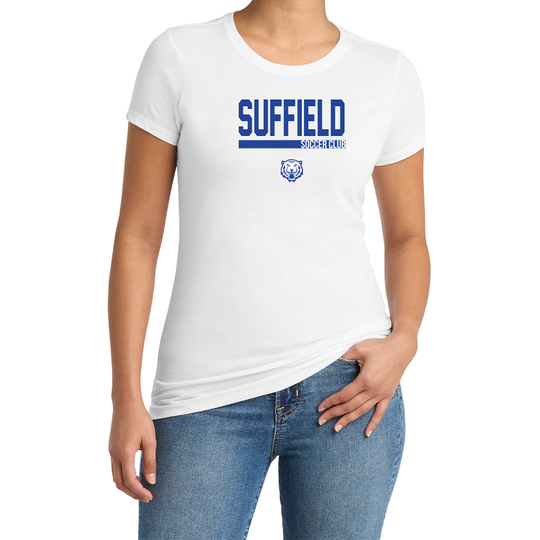 Suffield Soccer Club "Stack" Ladies Soft Blend Tee